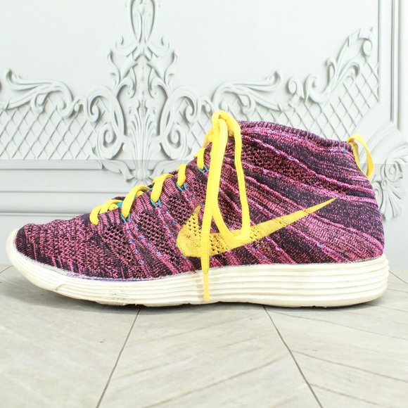 Nike Shoes - Nike Lunar Flyknit Chukka Lace Up Purple Marathon Sneaker Running Shoes Size 10